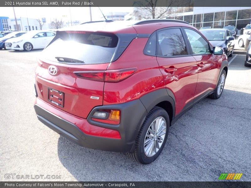 Pulse Red / Black 2021 Hyundai Kona SEL AWD
