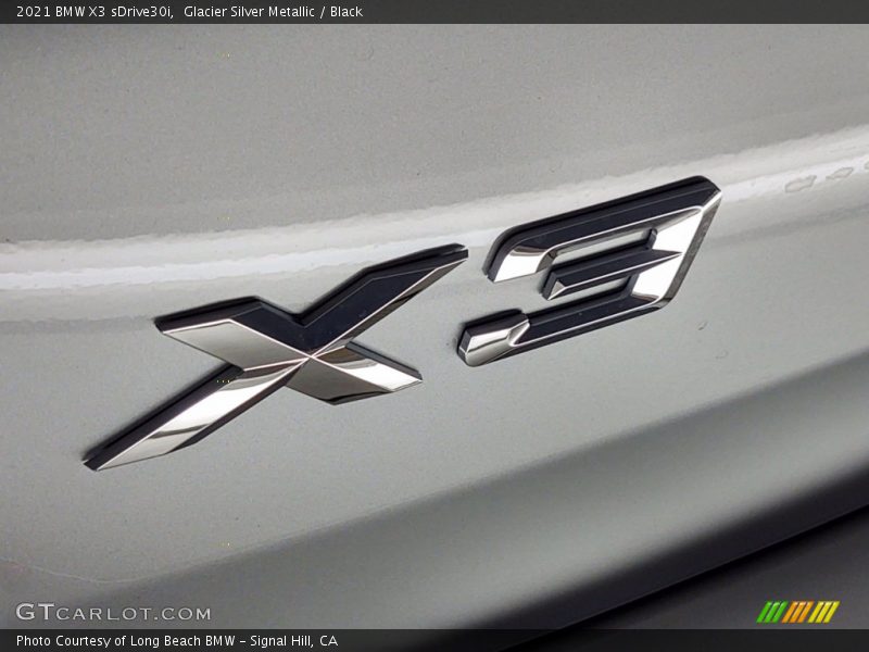 Glacier Silver Metallic / Black 2021 BMW X3 sDrive30i