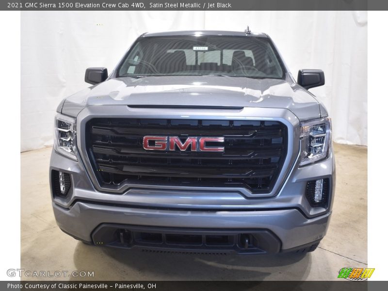 Satin Steel Metallic / Jet Black 2021 GMC Sierra 1500 Elevation Crew Cab 4WD