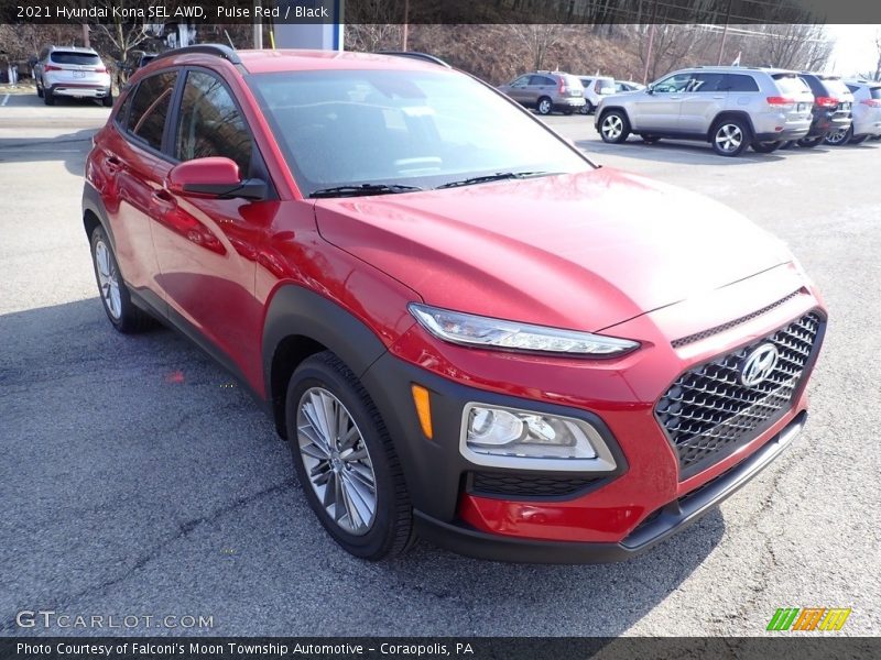 Pulse Red / Black 2021 Hyundai Kona SEL AWD