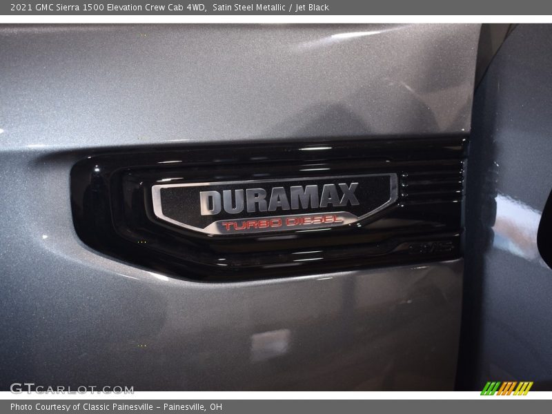 Satin Steel Metallic / Jet Black 2021 GMC Sierra 1500 Elevation Crew Cab 4WD