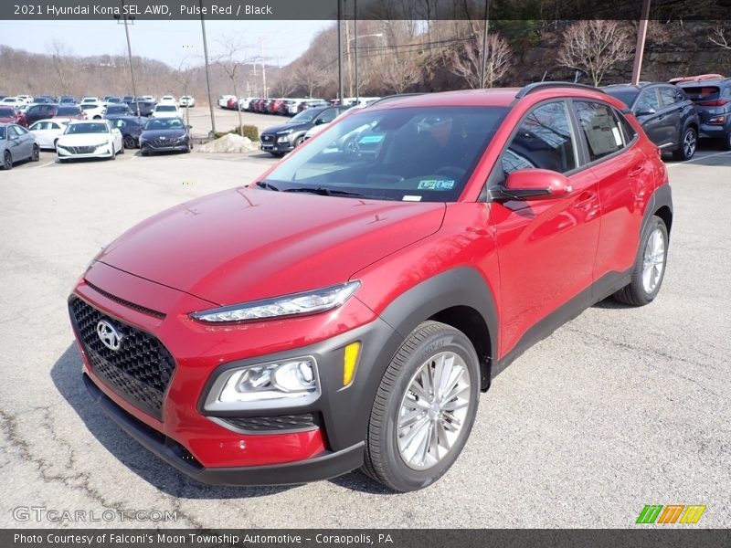 Pulse Red / Black 2021 Hyundai Kona SEL AWD