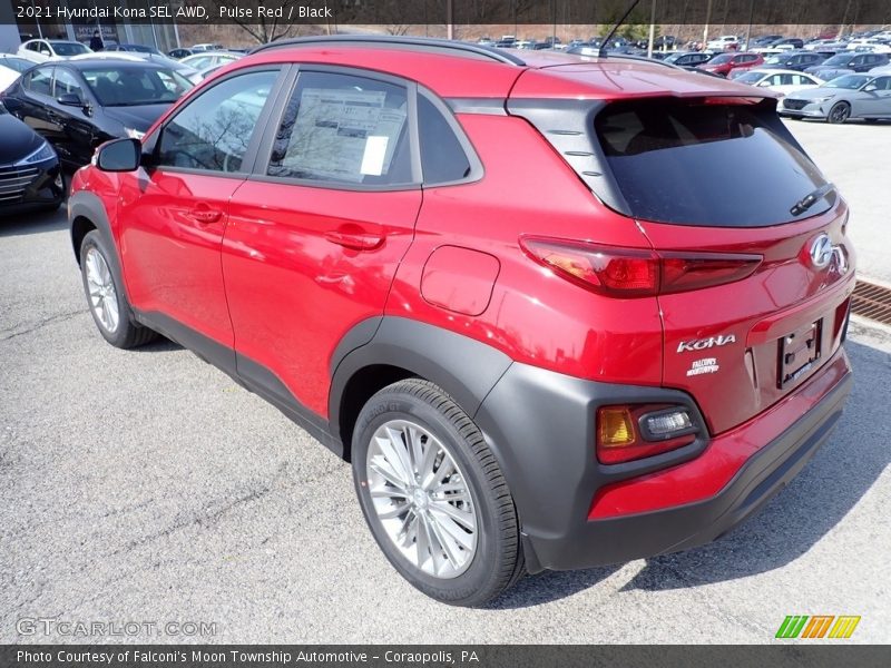 Pulse Red / Black 2021 Hyundai Kona SEL AWD