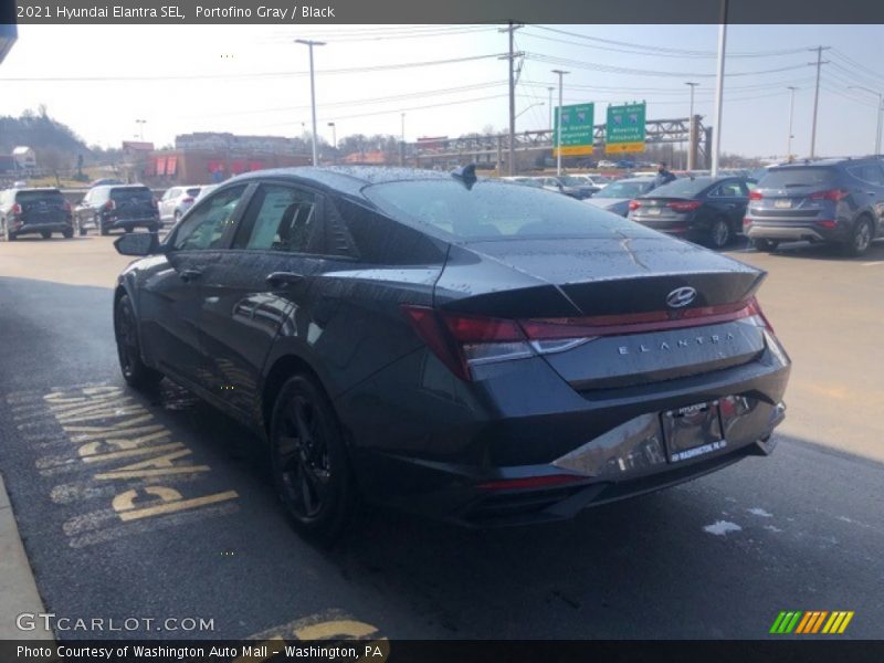 Portofino Gray / Black 2021 Hyundai Elantra SEL