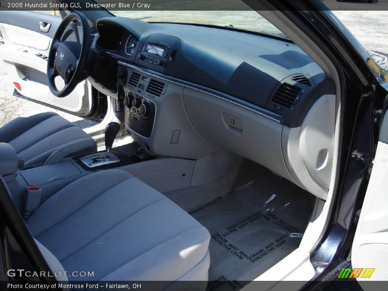Deepwater Blue / Gray 2008 Hyundai Sonata GLS