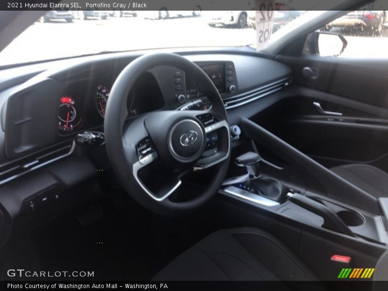 Portofino Gray / Black 2021 Hyundai Elantra SEL