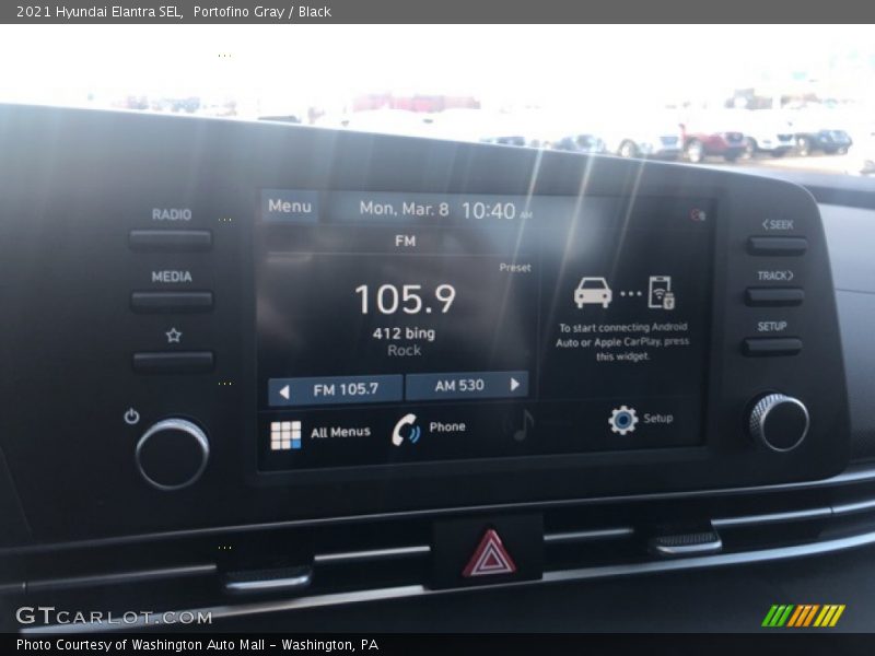 Portofino Gray / Black 2021 Hyundai Elantra SEL