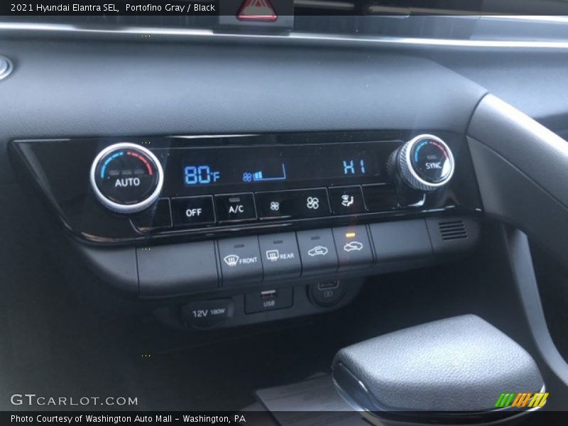 Portofino Gray / Black 2021 Hyundai Elantra SEL