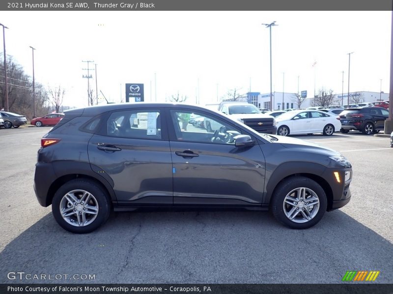 Thunder Gray / Black 2021 Hyundai Kona SE AWD