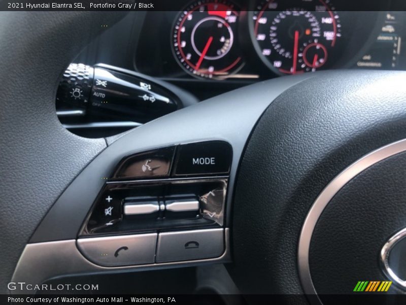Portofino Gray / Black 2021 Hyundai Elantra SEL