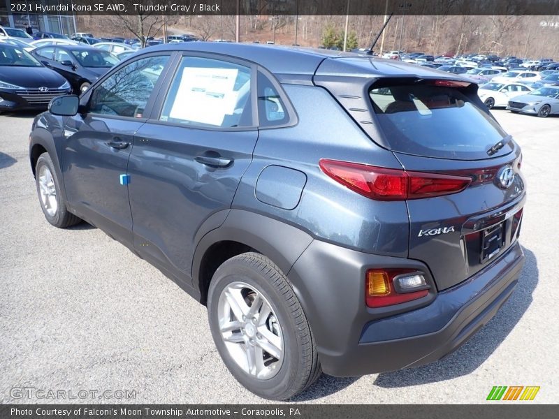 Thunder Gray / Black 2021 Hyundai Kona SE AWD