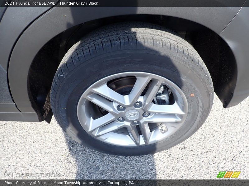 Thunder Gray / Black 2021 Hyundai Kona SE AWD