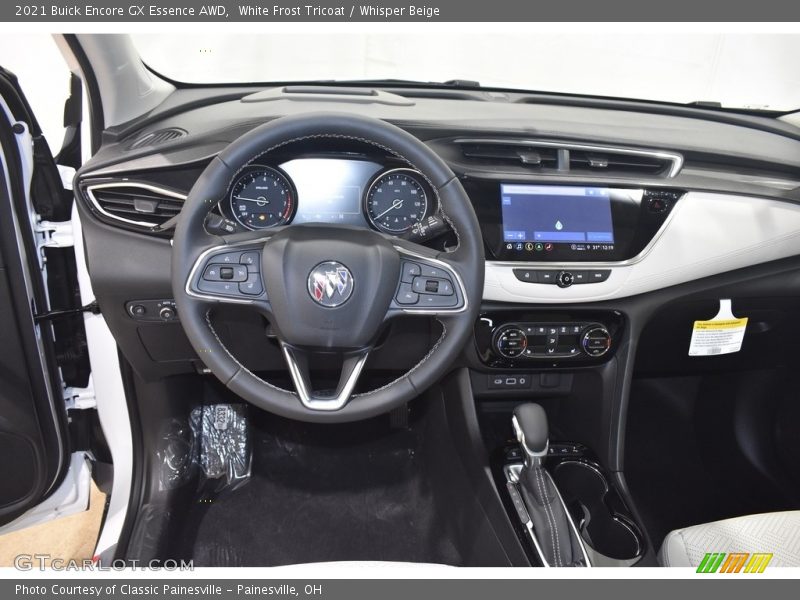 White Frost Tricoat / Whisper Beige 2021 Buick Encore GX Essence AWD
