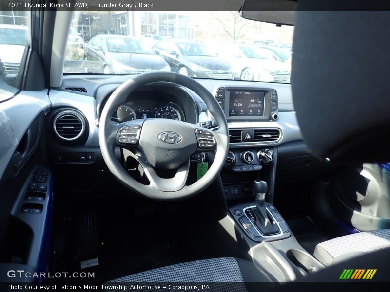 Thunder Gray / Black 2021 Hyundai Kona SE AWD