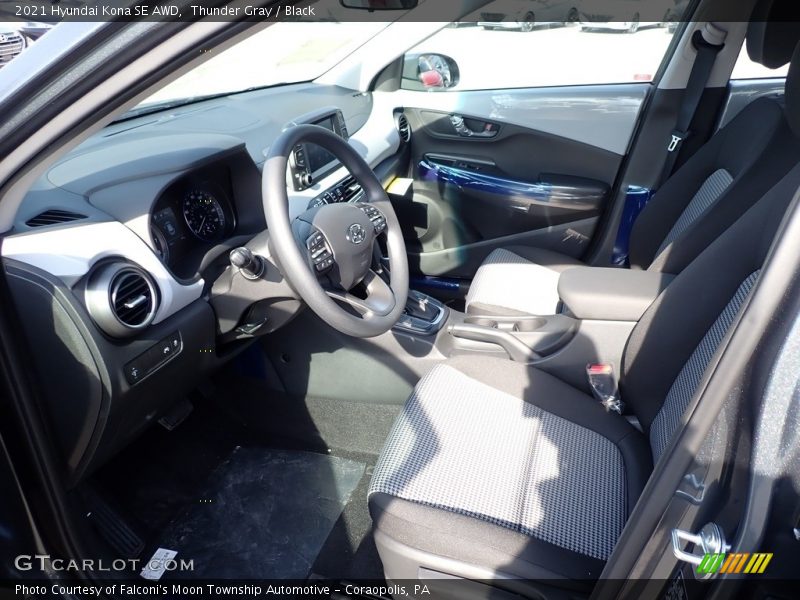Thunder Gray / Black 2021 Hyundai Kona SE AWD