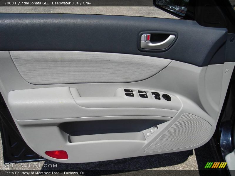 Deepwater Blue / Gray 2008 Hyundai Sonata GLS