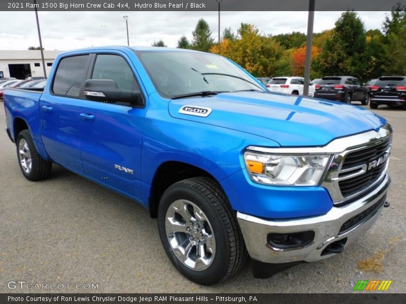 Hydro Blue Pearl / Black 2021 Ram 1500 Big Horn Crew Cab 4x4