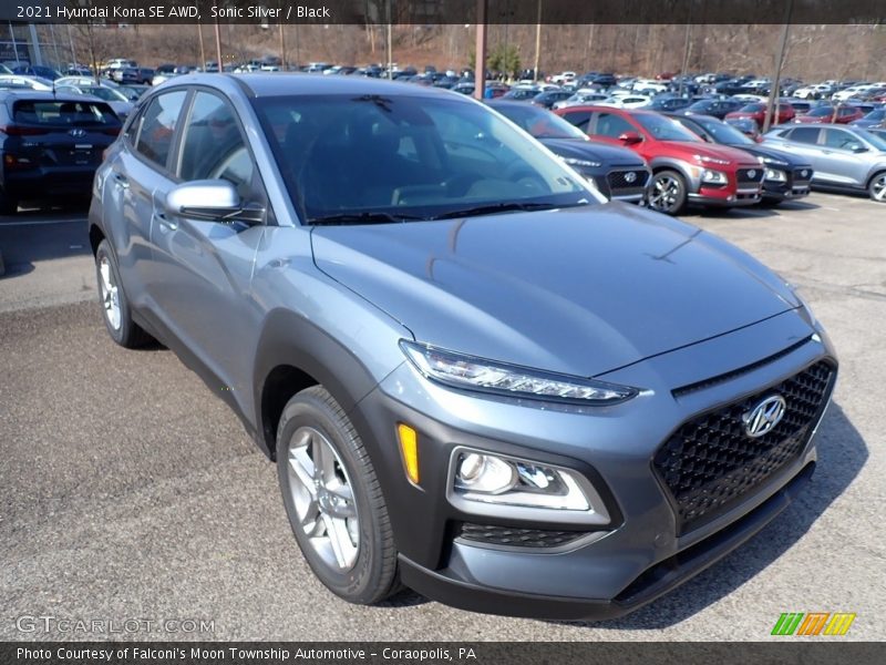 Sonic Silver / Black 2021 Hyundai Kona SE AWD