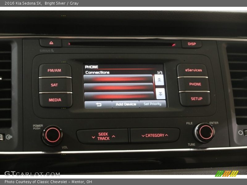 Bright Silver / Gray 2016 Kia Sedona SX