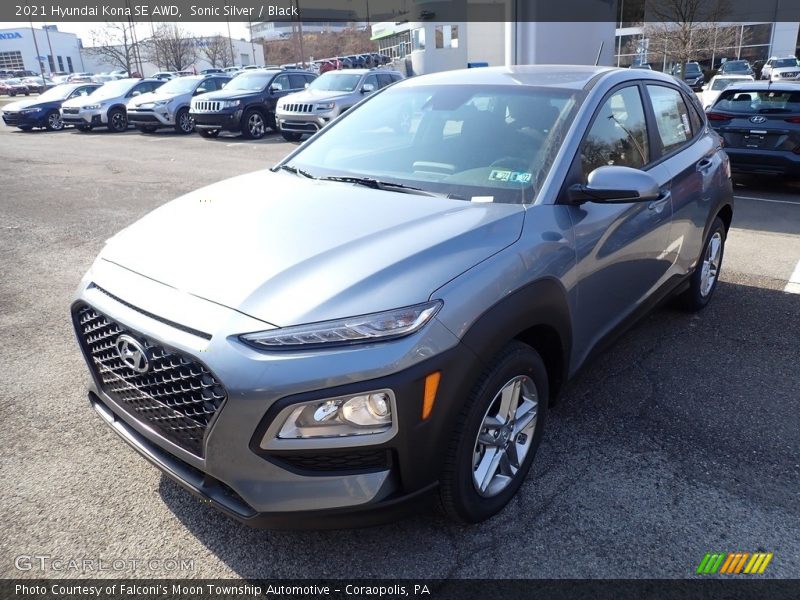 Sonic Silver / Black 2021 Hyundai Kona SE AWD