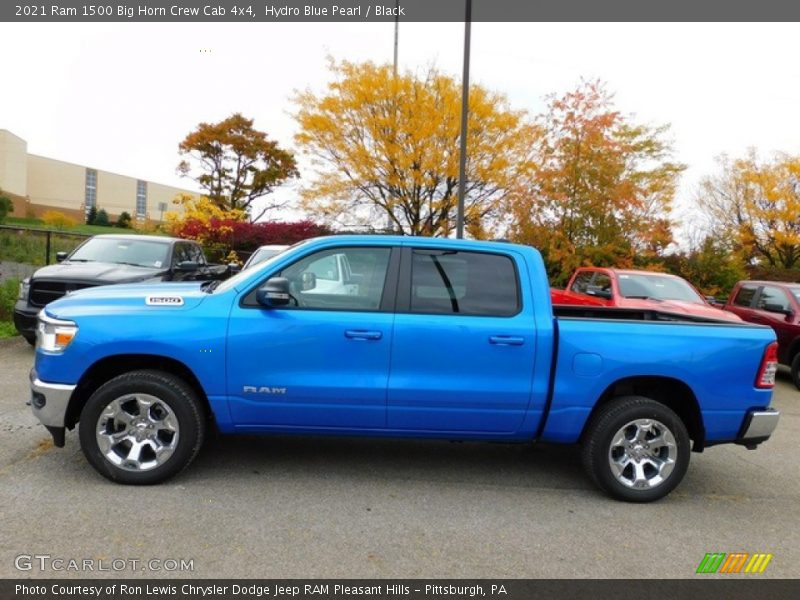 Hydro Blue Pearl / Black 2021 Ram 1500 Big Horn Crew Cab 4x4