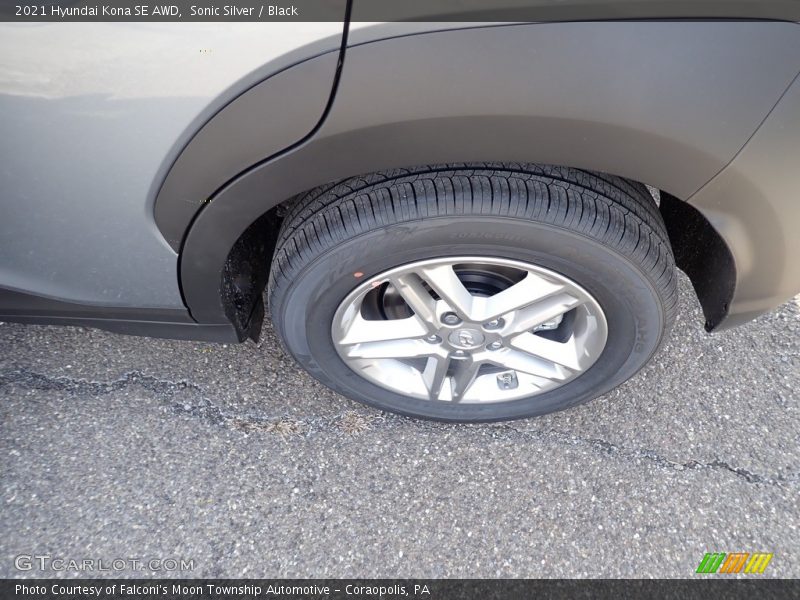 Sonic Silver / Black 2021 Hyundai Kona SE AWD