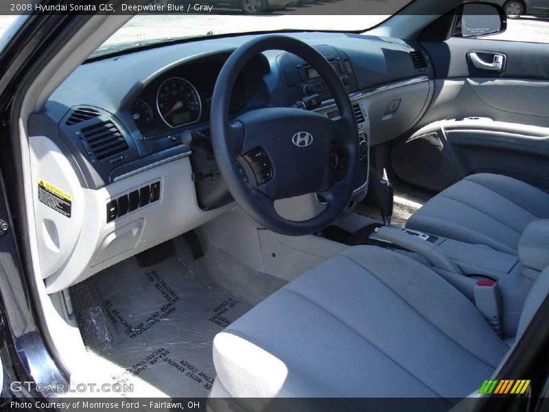 Deepwater Blue / Gray 2008 Hyundai Sonata GLS