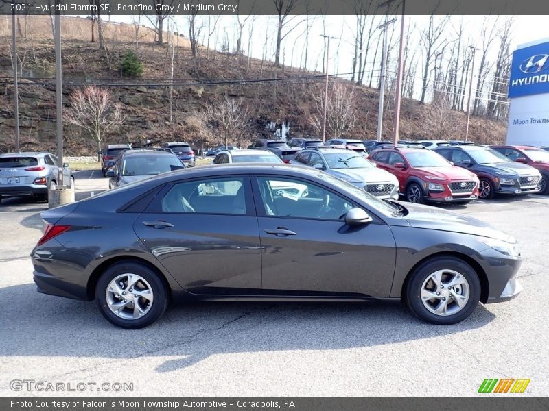 Portofino Gray / Medium Gray 2021 Hyundai Elantra SE