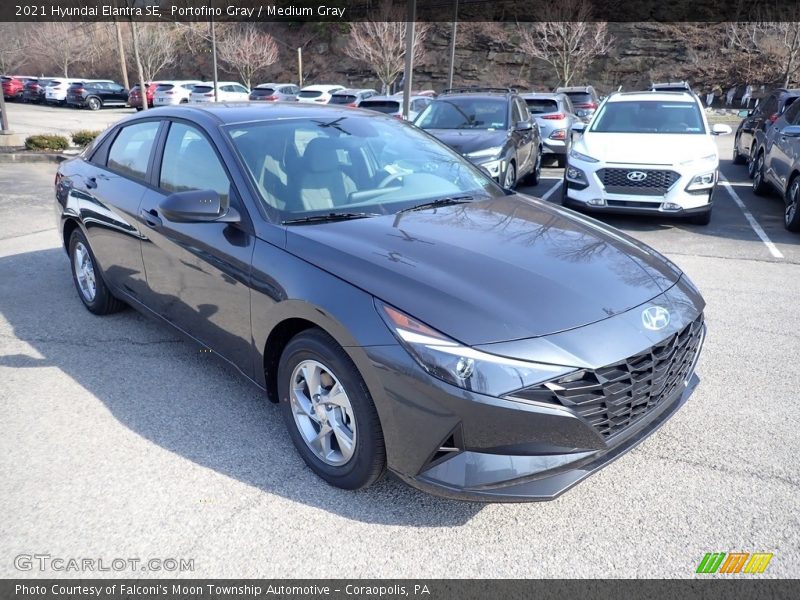 Portofino Gray / Medium Gray 2021 Hyundai Elantra SE