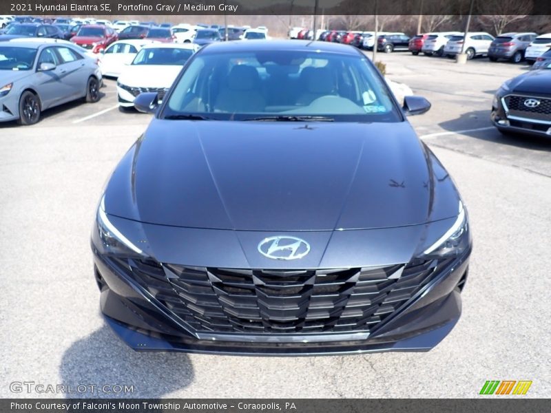 Portofino Gray / Medium Gray 2021 Hyundai Elantra SE