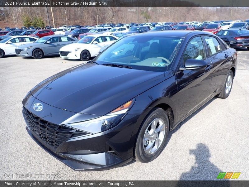 Portofino Gray / Medium Gray 2021 Hyundai Elantra SE