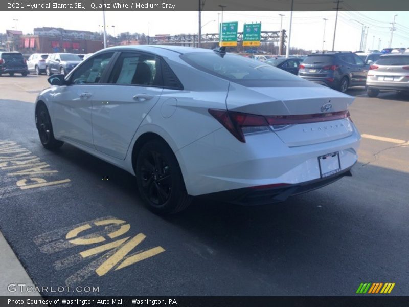 Quartz White / Medium Gray 2021 Hyundai Elantra SEL