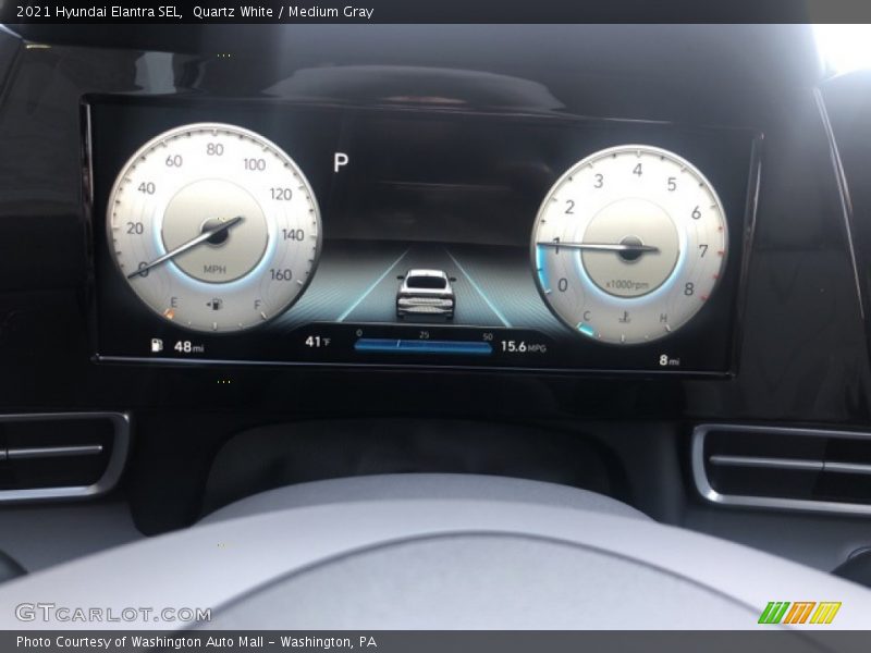 Quartz White / Medium Gray 2021 Hyundai Elantra SEL