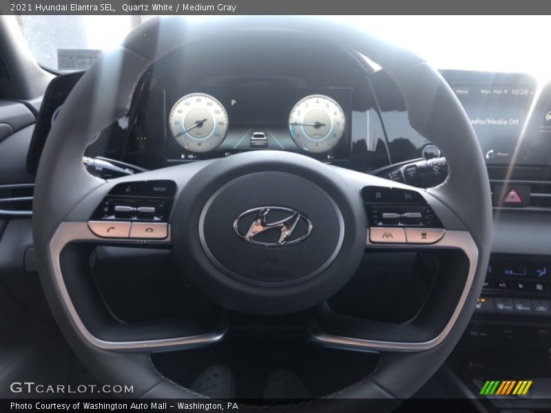Quartz White / Medium Gray 2021 Hyundai Elantra SEL