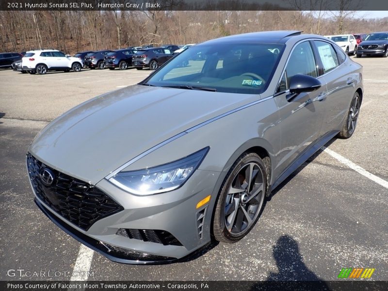 Hampton Gray / Black 2021 Hyundai Sonata SEL Plus