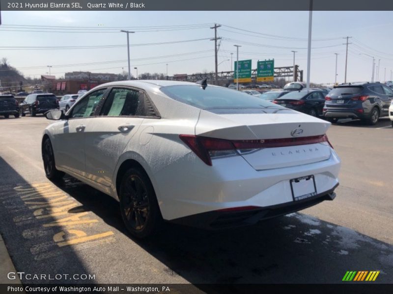 Quartz White / Black 2021 Hyundai Elantra SEL