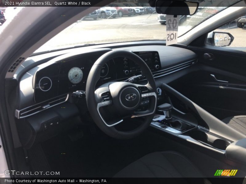Quartz White / Black 2021 Hyundai Elantra SEL
