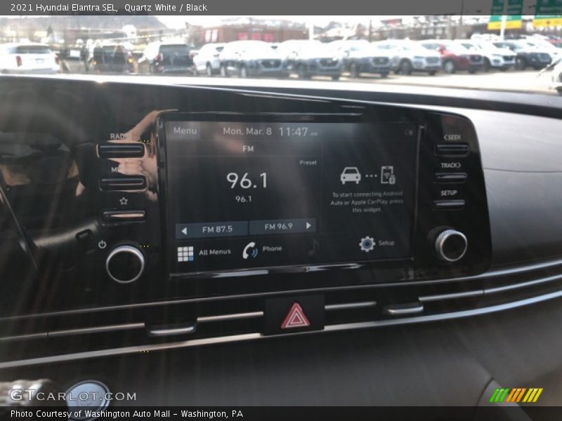 Quartz White / Black 2021 Hyundai Elantra SEL