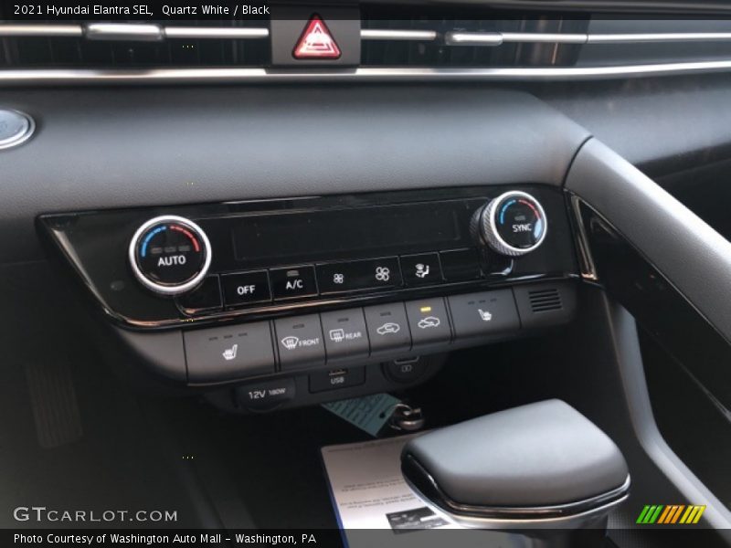 Quartz White / Black 2021 Hyundai Elantra SEL