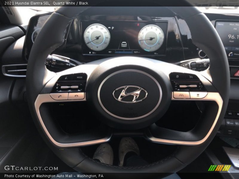 Quartz White / Black 2021 Hyundai Elantra SEL