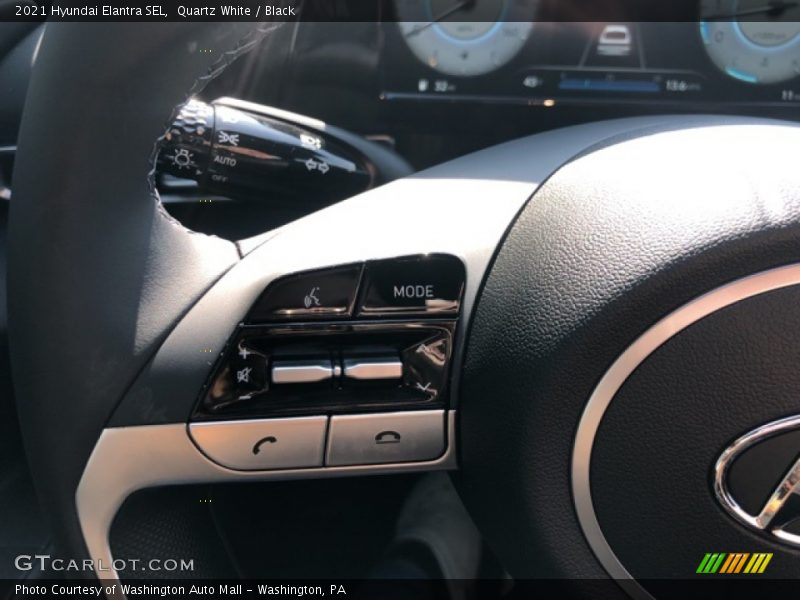 Quartz White / Black 2021 Hyundai Elantra SEL