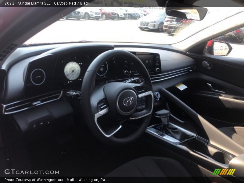 Calypso Red / Black 2021 Hyundai Elantra SEL
