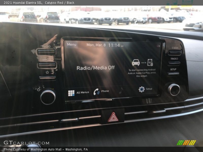 Calypso Red / Black 2021 Hyundai Elantra SEL