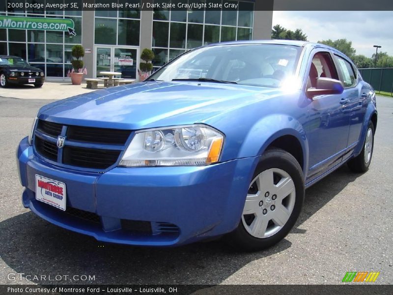 Marathon Blue Pearl / Dark Slate Gray/Light Slate Gray 2008 Dodge Avenger SE