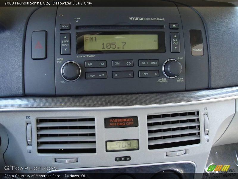 Deepwater Blue / Gray 2008 Hyundai Sonata GLS