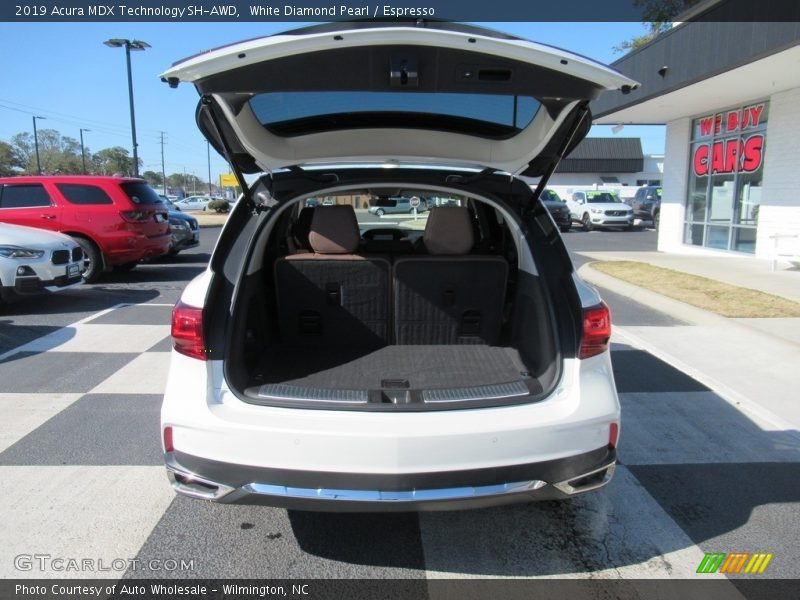 White Diamond Pearl / Espresso 2019 Acura MDX Technology SH-AWD