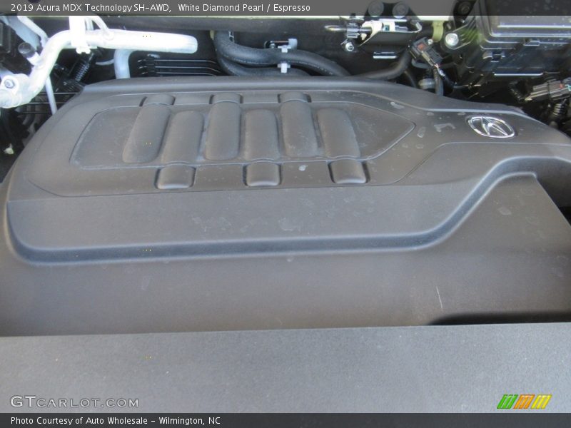 White Diamond Pearl / Espresso 2019 Acura MDX Technology SH-AWD
