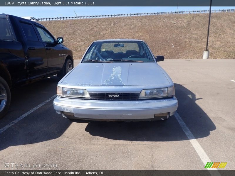 Light Blue Metallic / Blue 1989 Toyota Camry Sedan