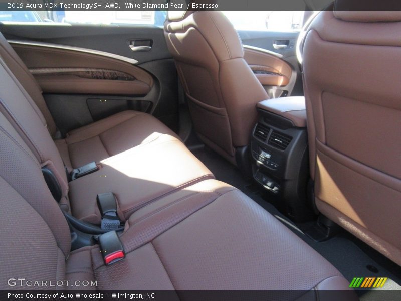 White Diamond Pearl / Espresso 2019 Acura MDX Technology SH-AWD