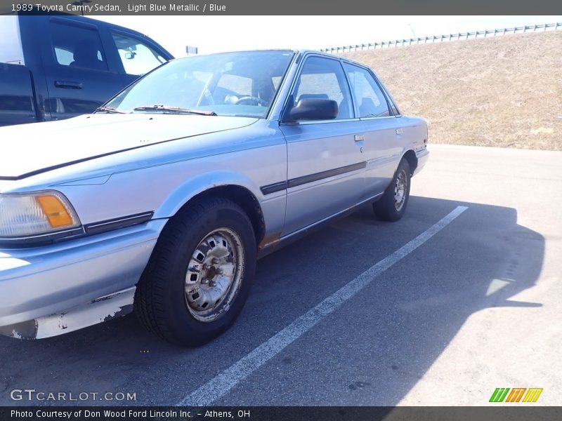 Light Blue Metallic / Blue 1989 Toyota Camry Sedan